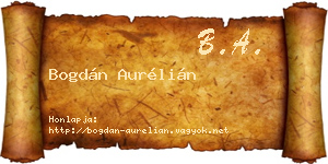 Bogdán Aurélián névjegykártya